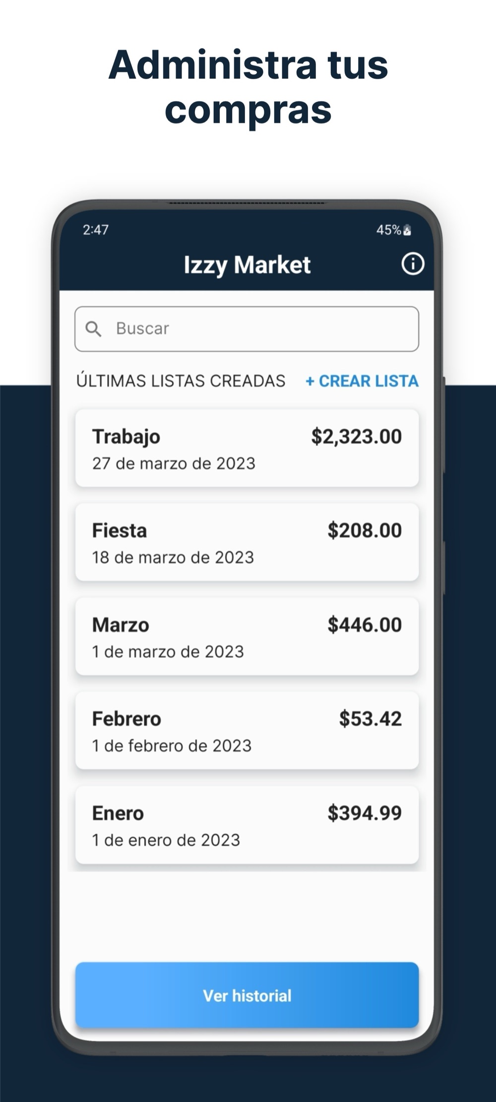 Izzy Market — Capturas 2
