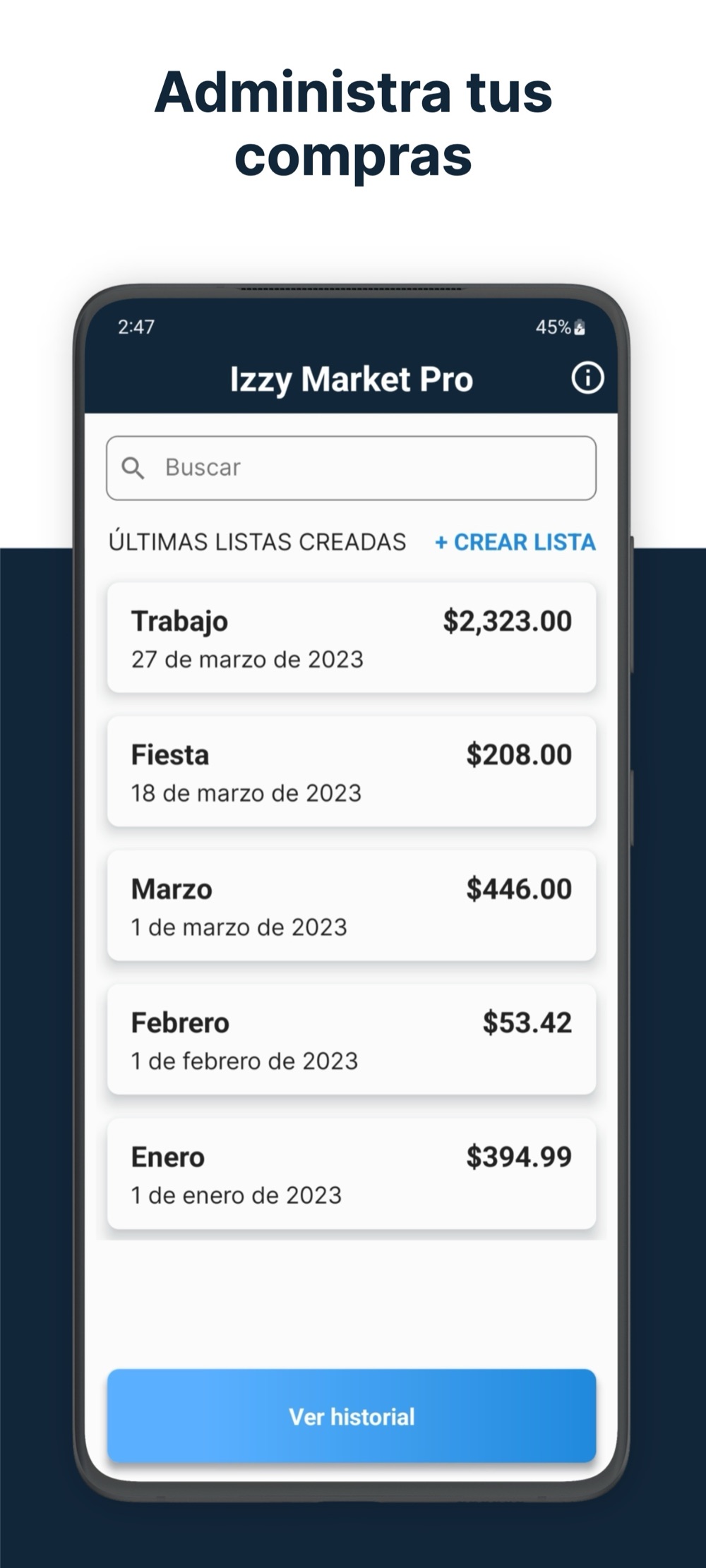 Izzy Market Pro — Capturas 2